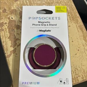 NIB PopSockets PopGrip with MagSafe - Enamel Red Wine